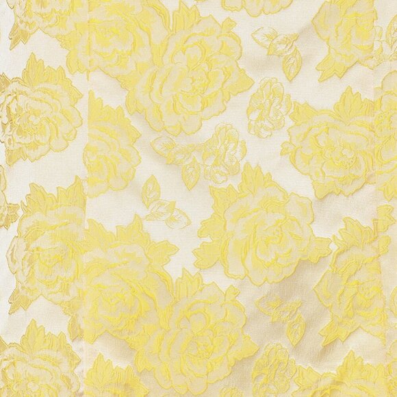 NWT Lulus Bright Blooms Champagne and Yellow Floral Jacquard Maxi Dress - Picture 8 of 10